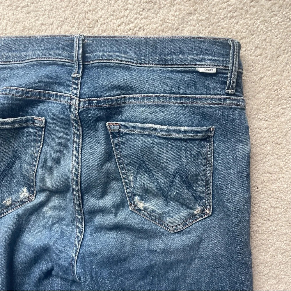 Mother Insider Crop Step Chew Dancing On Coals Jeans Distressed - Picture 8 of 9